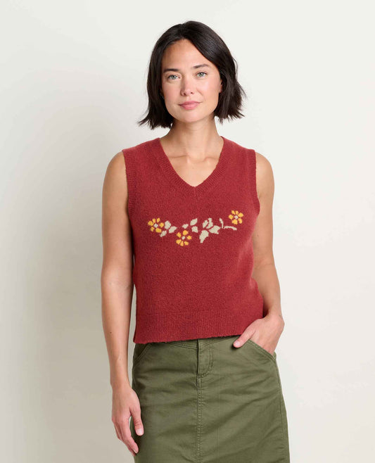 Toad&Co Women's Wasatch V-Neck Wool Sweater Vest - Soft, Never Itchy