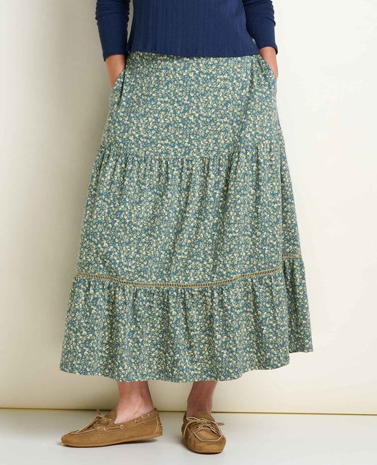 Toad&Co Marigold Tiered Midi Skirt - Soft, Stretchy, and Eco-Friendly
