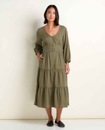 Toad&Co Manzana Tiered Midi Dress