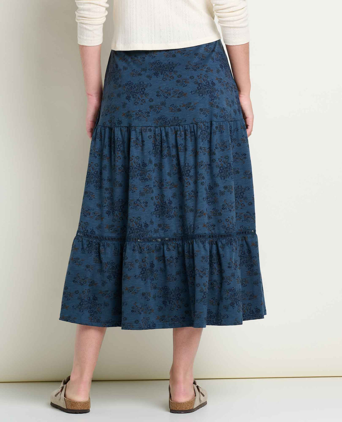 Toad&Co Marigold Tiered Midi Skirt - Soft, Stretchy, and Eco-Friendly