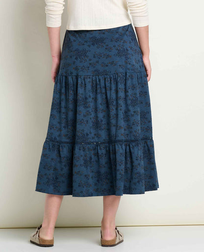 Toad&Co Marigold Tiered Midi Skirt - Soft, Stretchy, and Eco-Friendly