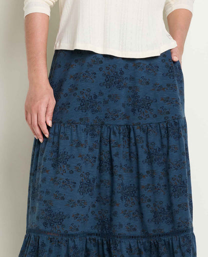 Toad&Co Marigold Tiered Midi Skirt - Soft, Stretchy, and Eco-Friendly