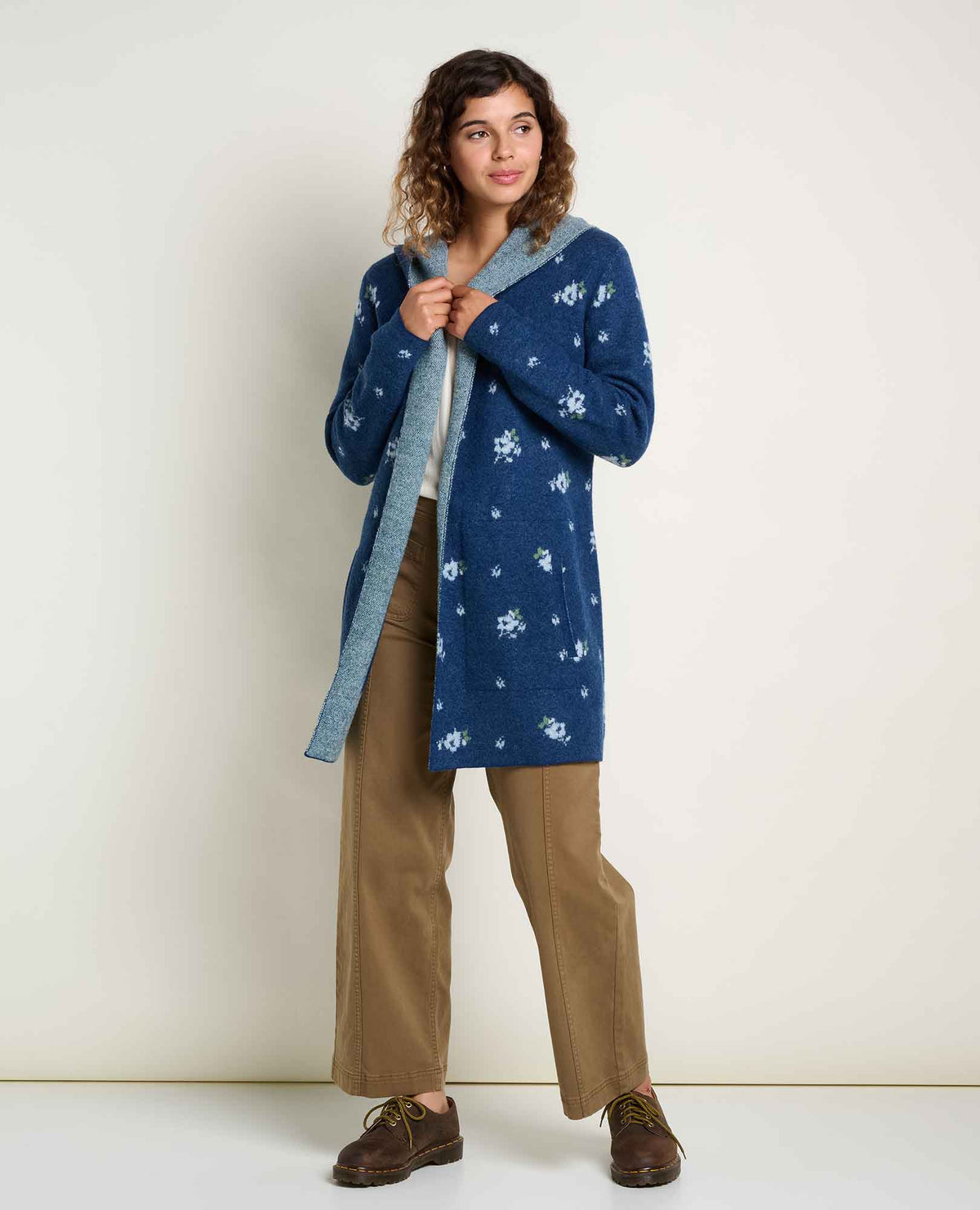 Toad&Co Heartfelt Merino Wool Open Front Cardigan Hoodie