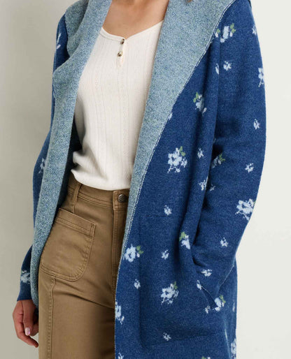 Toad&Co Heartfelt Merino Wool Open Front Cardigan Hoodie