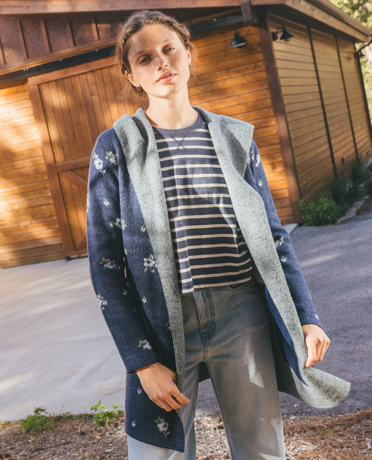 Toad&Co Heartfelt Merino Wool Open Front Cardigan Hoodie