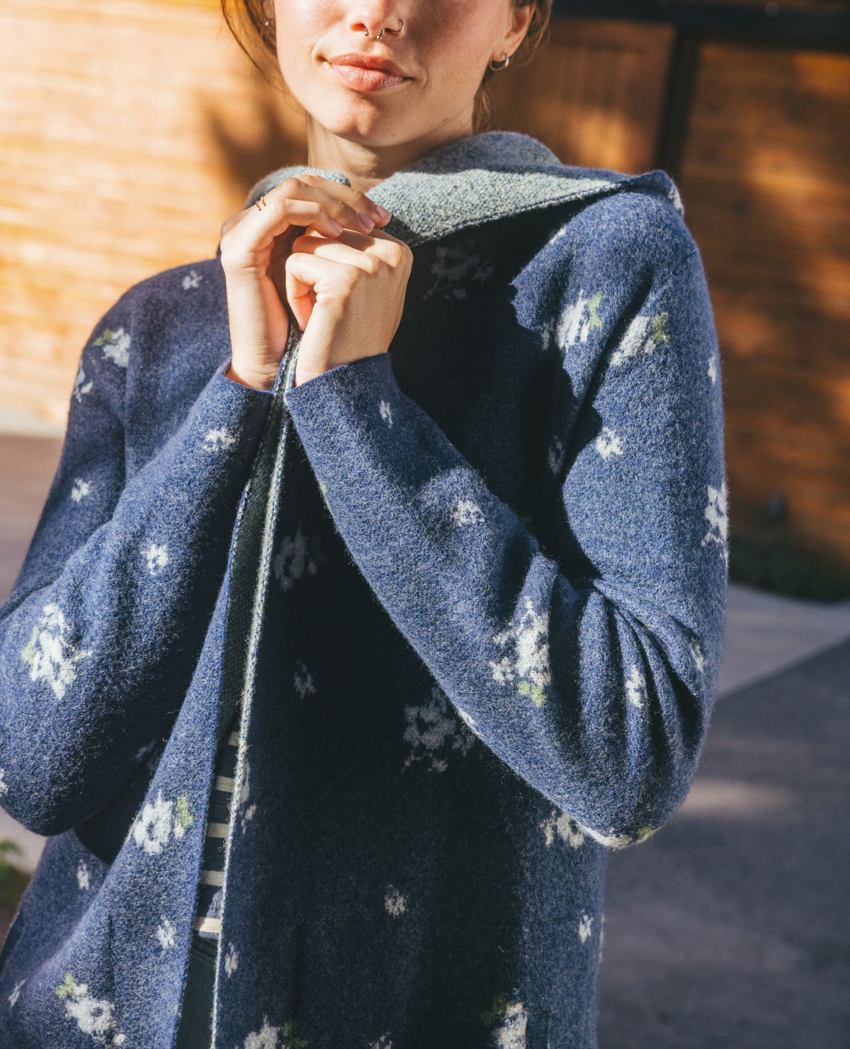 Toad&Co Heartfelt Merino Wool Open Front Cardigan Hoodie