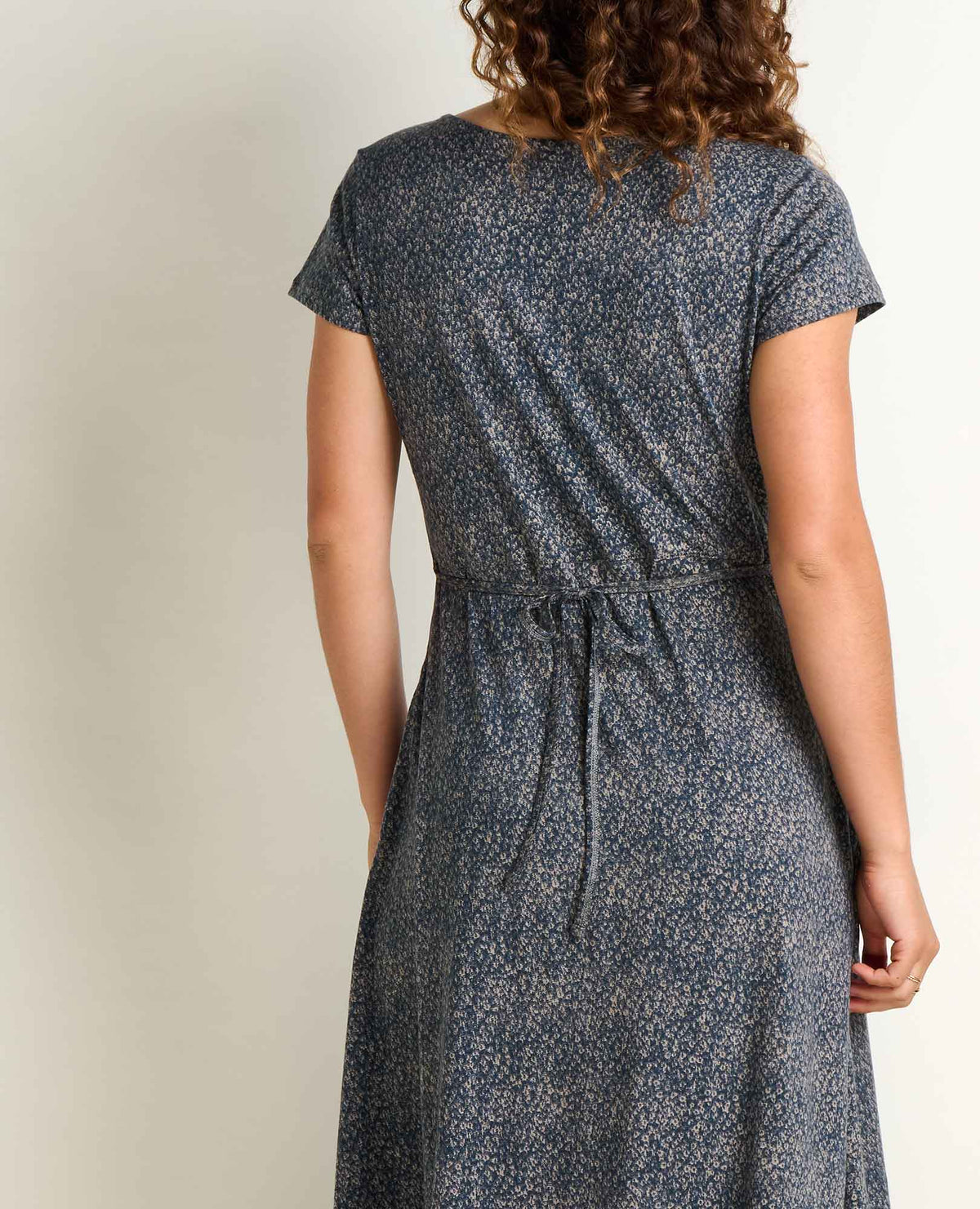 Toad&Co Rose Short Sleeve V-Neck Midi Dress - Soft with Stretch