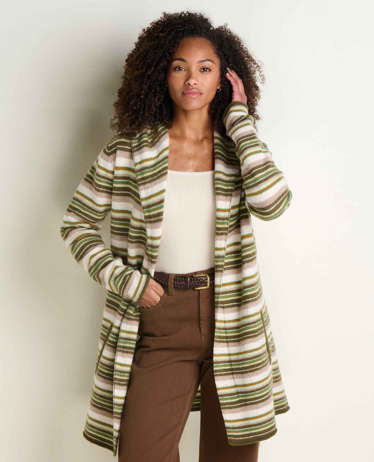 Toad&Co Heartfelt Merino Wool Open Front Cardigan Hoodie