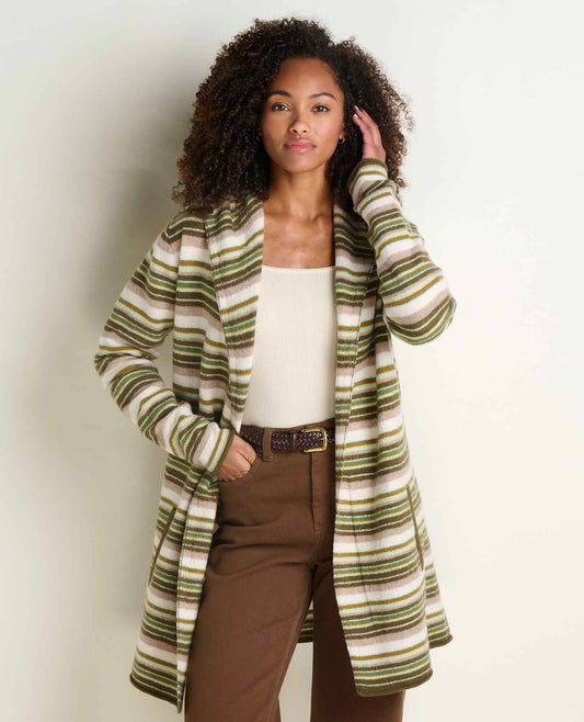 Toad&Co Heartfelt Merino Wool Open Front Cardigan Hoodie