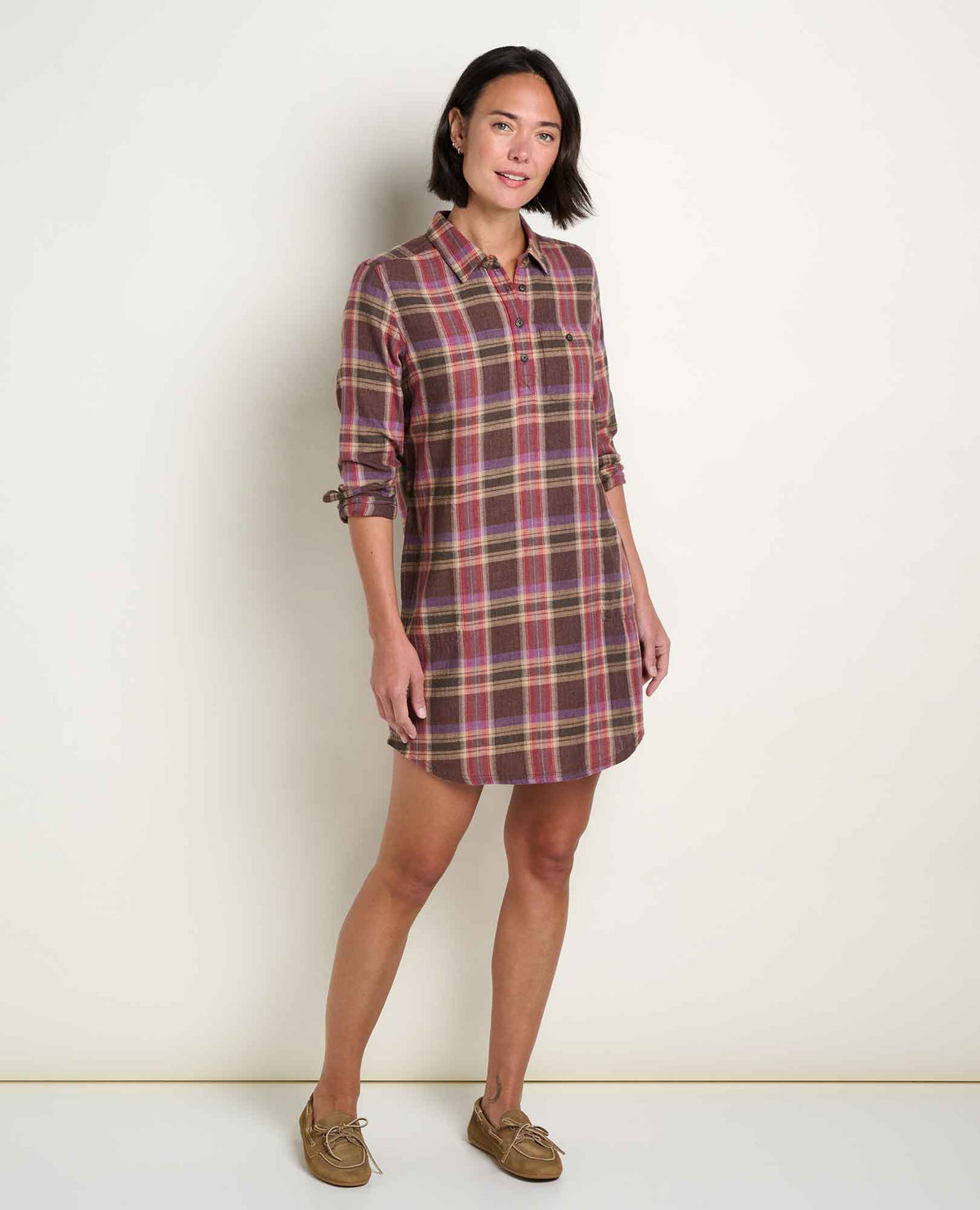 Toad&Co Re-Form Flannel Button Up Shirtdress