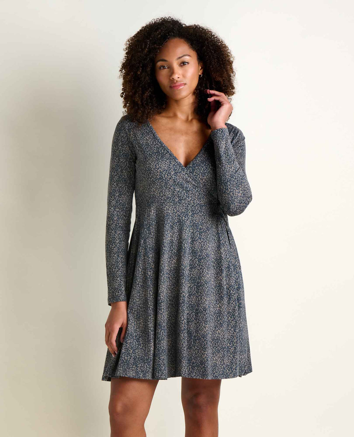 Toad&Co Freesia Long Sleeve Wrap Dress - Soft, Stretchy & Eco-Friendly