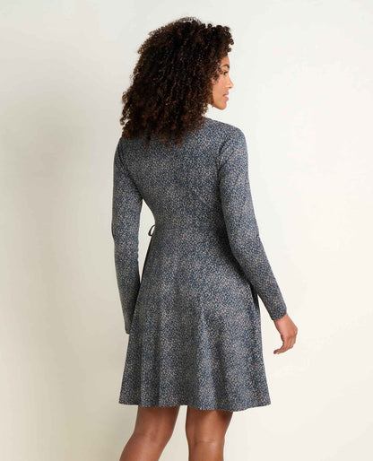 Toad&Co Freesia Long Sleeve Wrap Dress - Soft, Stretchy & Eco-Friendly