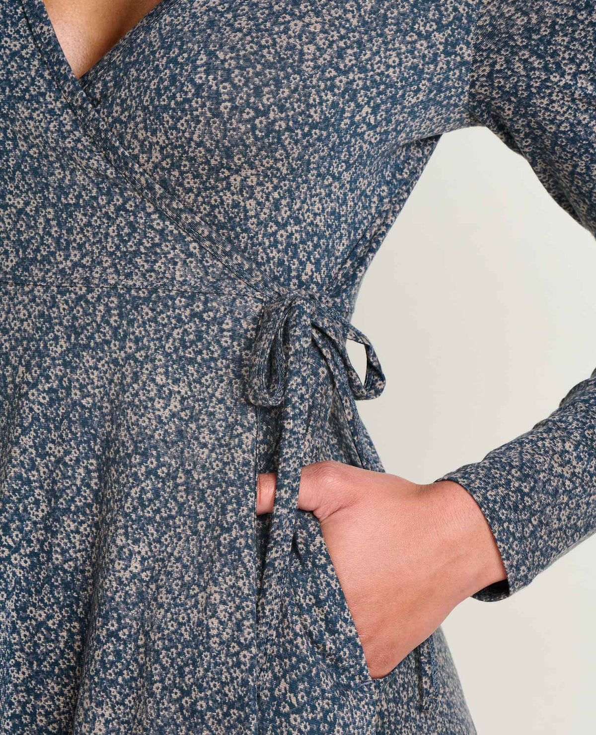 Toad&Co Freesia Long Sleeve Wrap Dress - Soft, Stretchy & Eco-Friendly