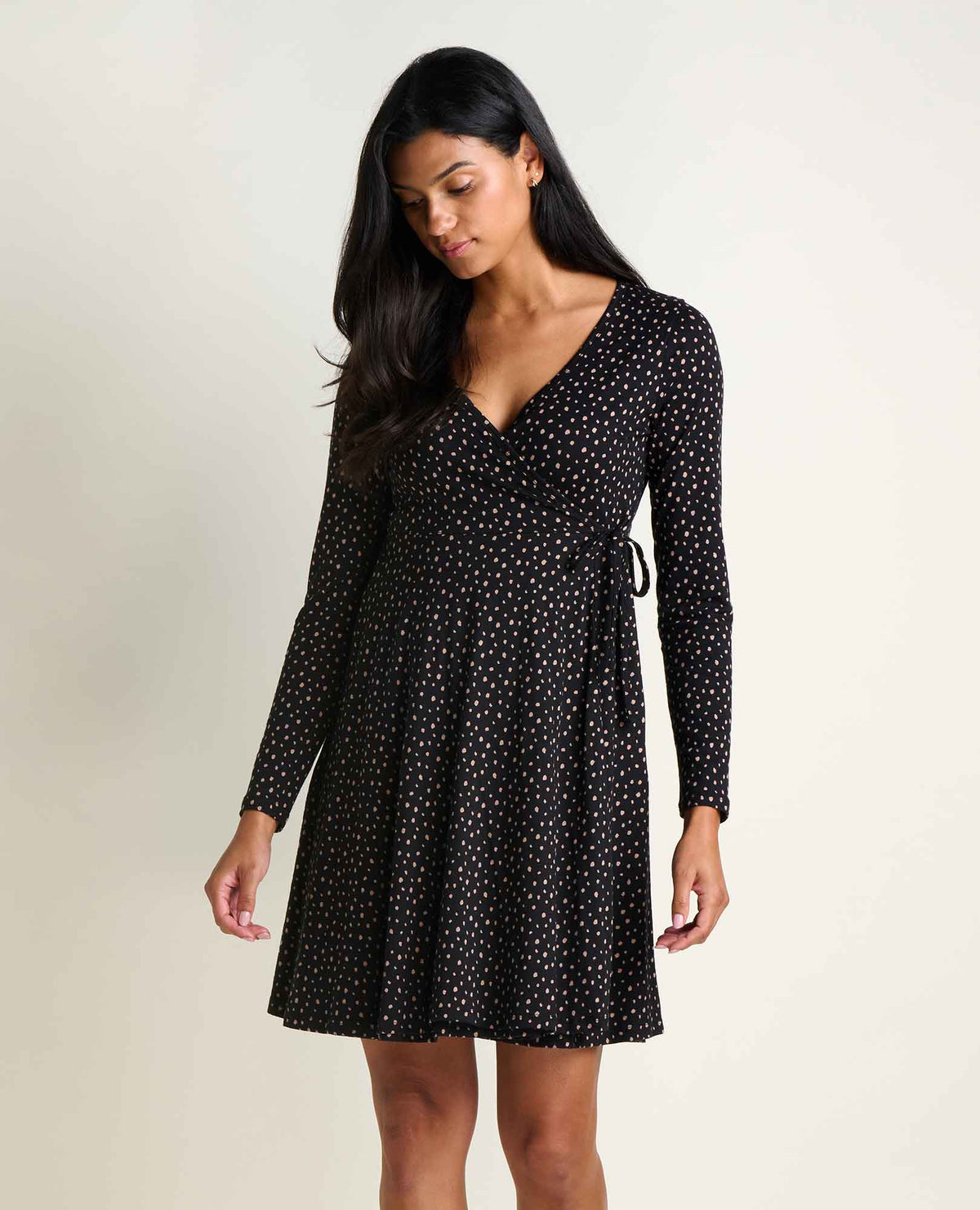 Toad&Co Freesia Long Sleeve Wrap Dress - Soft, Stretchy & Eco-Friendly