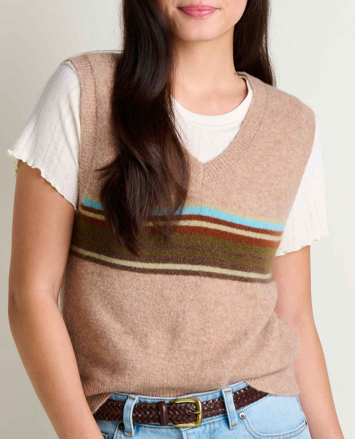 Toad&Co Women's Wasatch V-Neck Wool Sweater Vest - Soft, Never Itchy