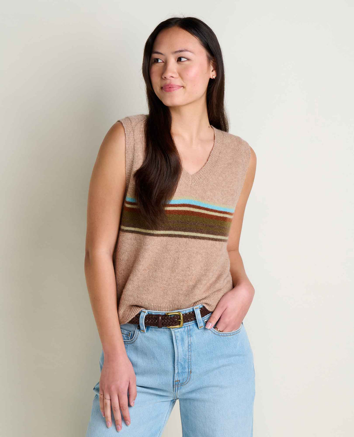Toad&Co Women's Wasatch V-Neck Wool Sweater Vest - Soft, Never Itchy