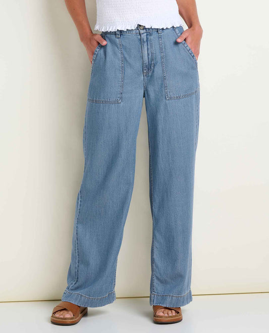 Toad&Co Women's Piñon Soft Denim Wide Leg Pant