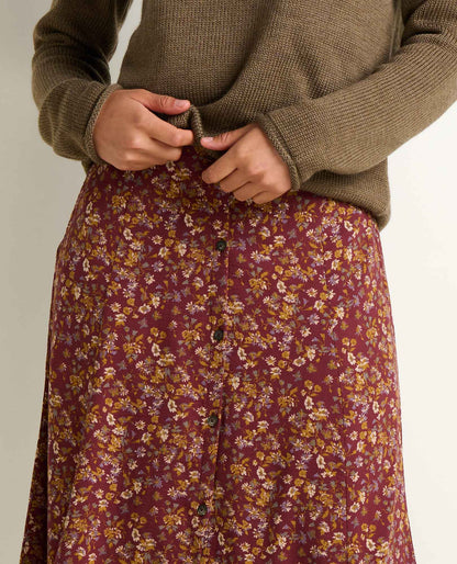 Toad&Co Manzana Organic Cotton Midi Skirt