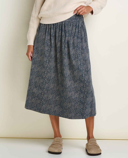 Toad&Co Chaka Midi Skirt - Organic Cotton & TENCEL™ A-Line Midi Skirt