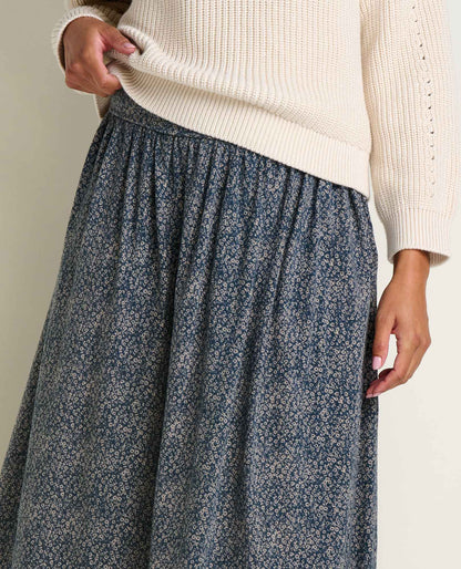 Toad&Co Chaka Midi Skirt - Organic Cotton & TENCEL™ A-Line Midi Skirt