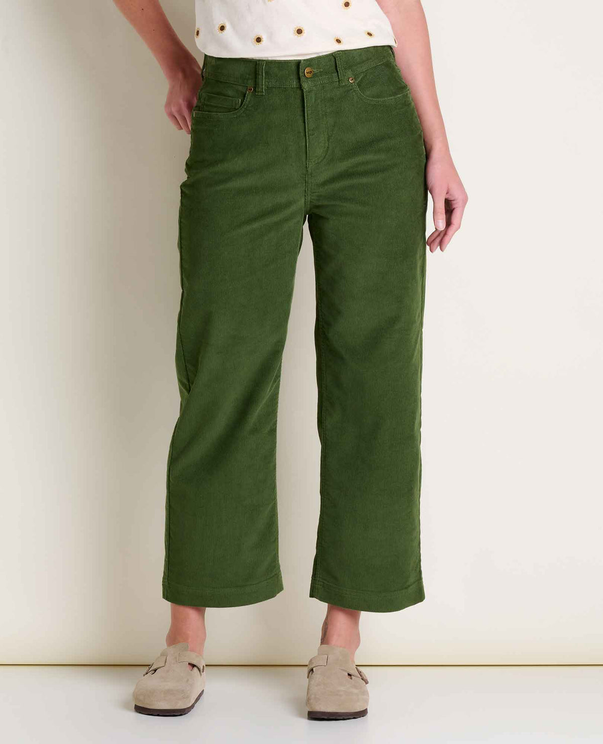 Toad&Co Women's Corduroy Wide Leg Crop Pant