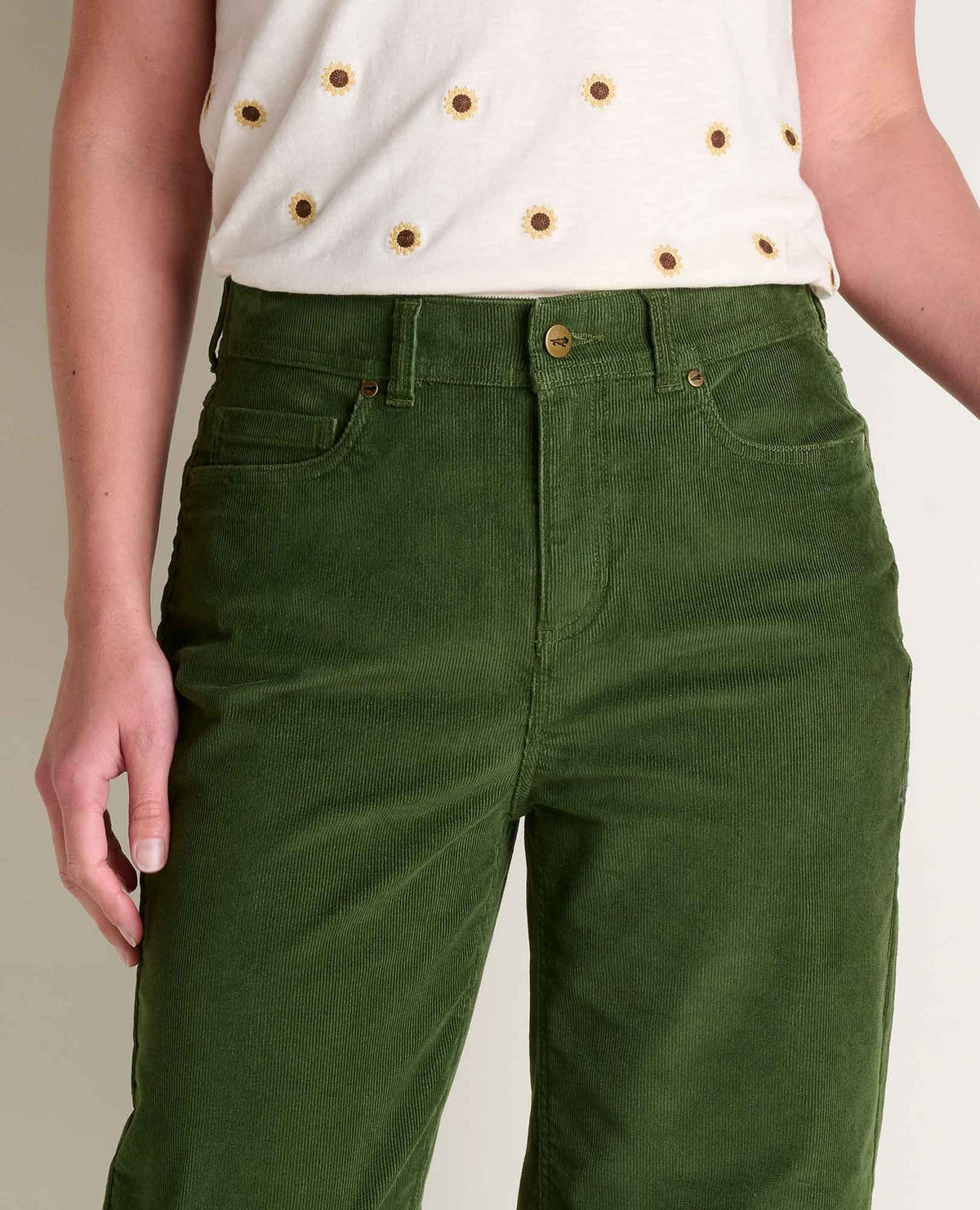 Toad&Co Women's Corduroy Wide Leg Crop Pant