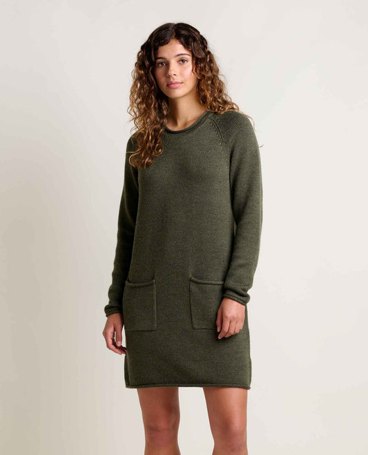 Toad&Co Alpineglo Roll Neck Sweater Dress - Organic Cotton & Wool