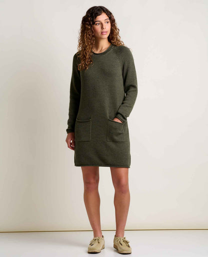 Toad&Co Alpineglo Roll Neck Sweater Dress - Organic Cotton & Wool