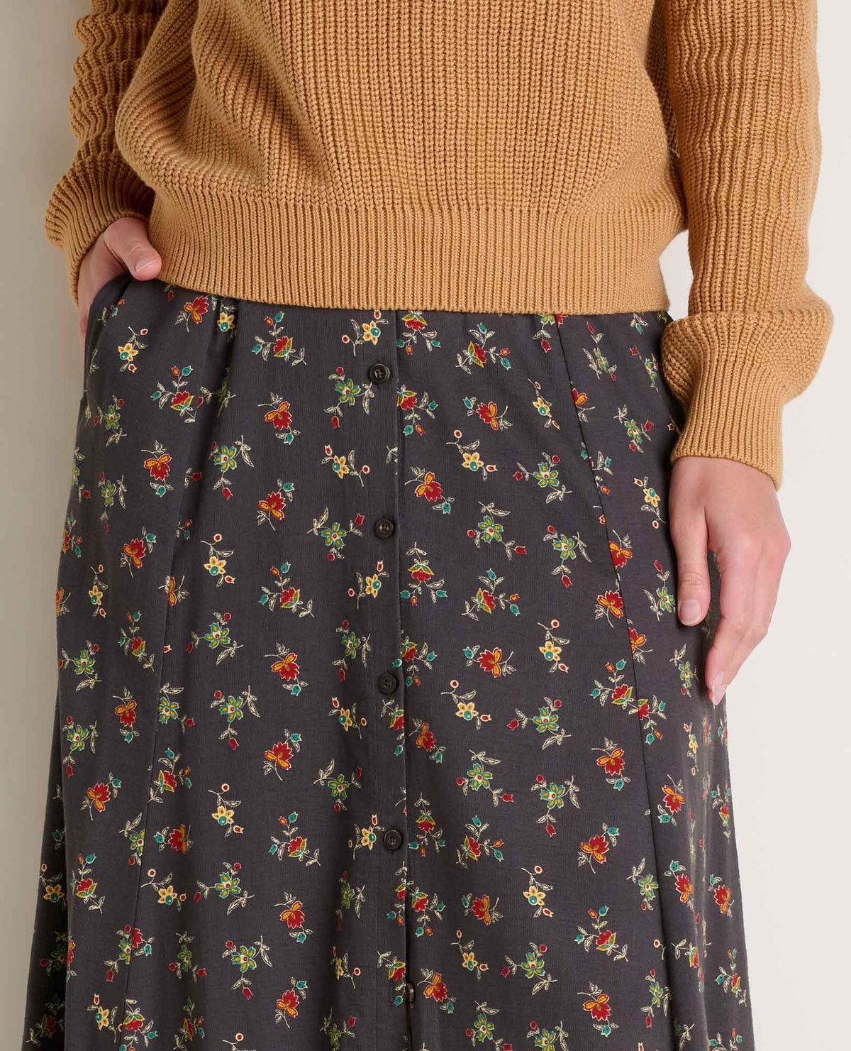 Toad&Co Manzana Organic Cotton Midi Skirt