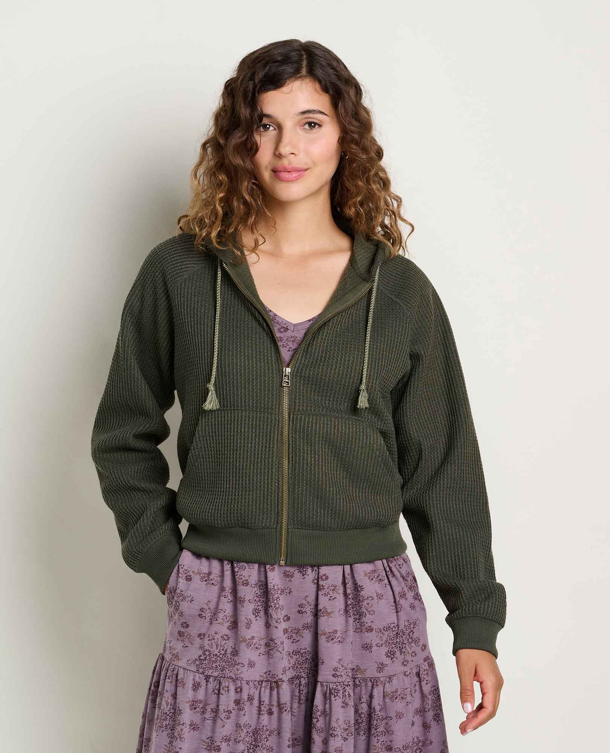 Toad&Co Women's Bitterroot Zip-Up Waffle Hoodie