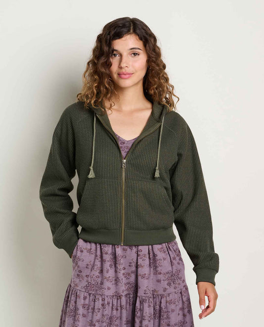 Toad&Co Women's Bitterroot Zip-Up Waffle Hoodie