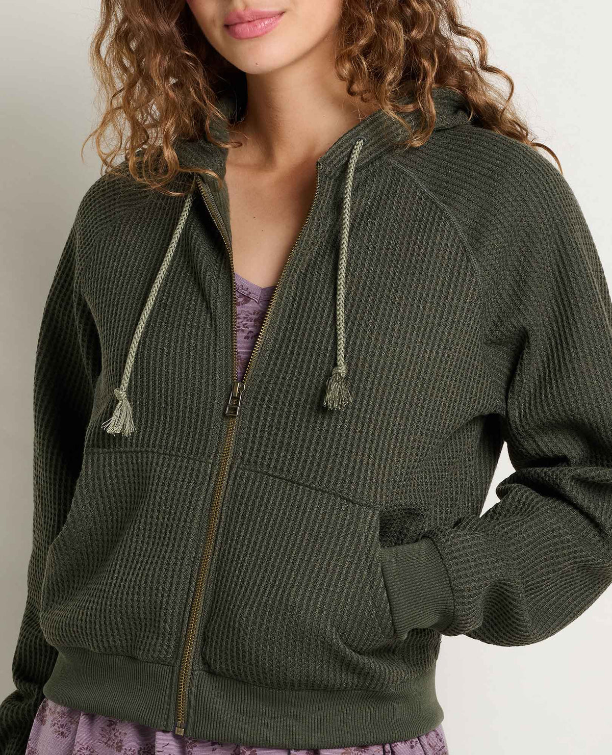 Toad&Co Women's Bitterroot Zip-Up Waffle Hoodie