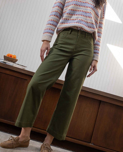 Toad&Co Earthworks Wide Leg Organic Cotton Crop Pant