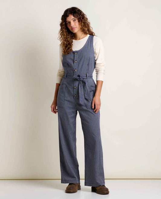 Toad&Co Tarn Sleeveless Wide Leg Jumpsuit - Hemp Blend