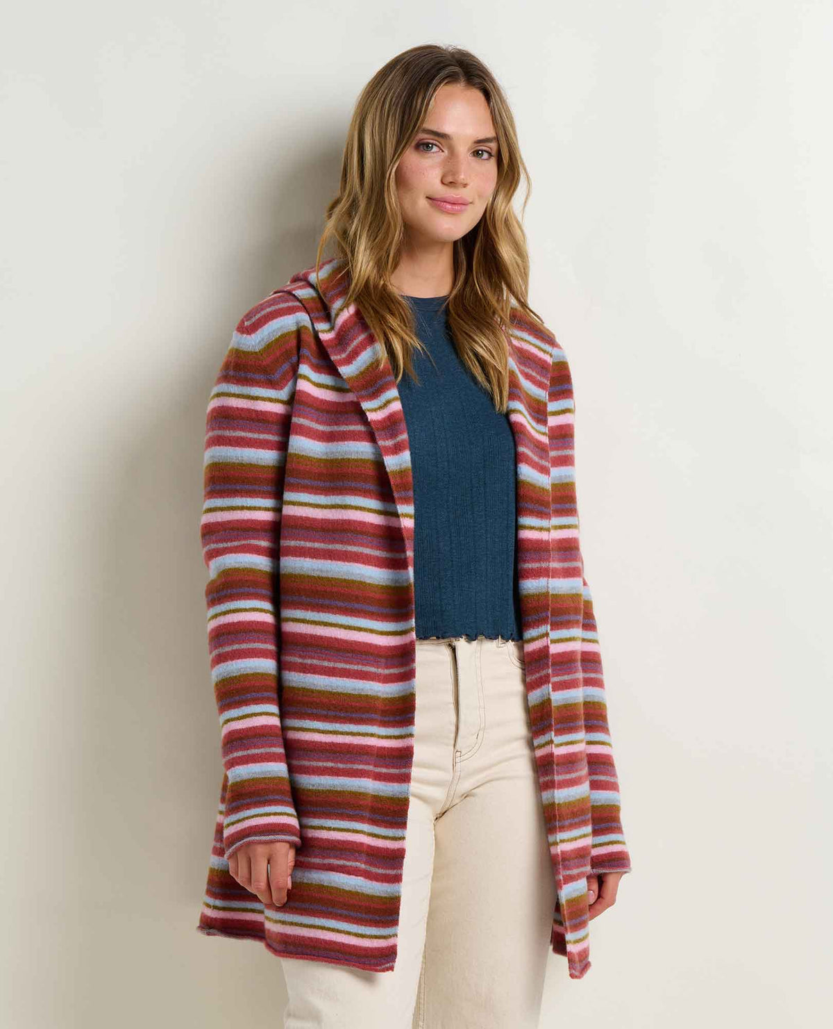 Toad&Co Heartfelt Merino Wool Open Front Cardigan Hoodie