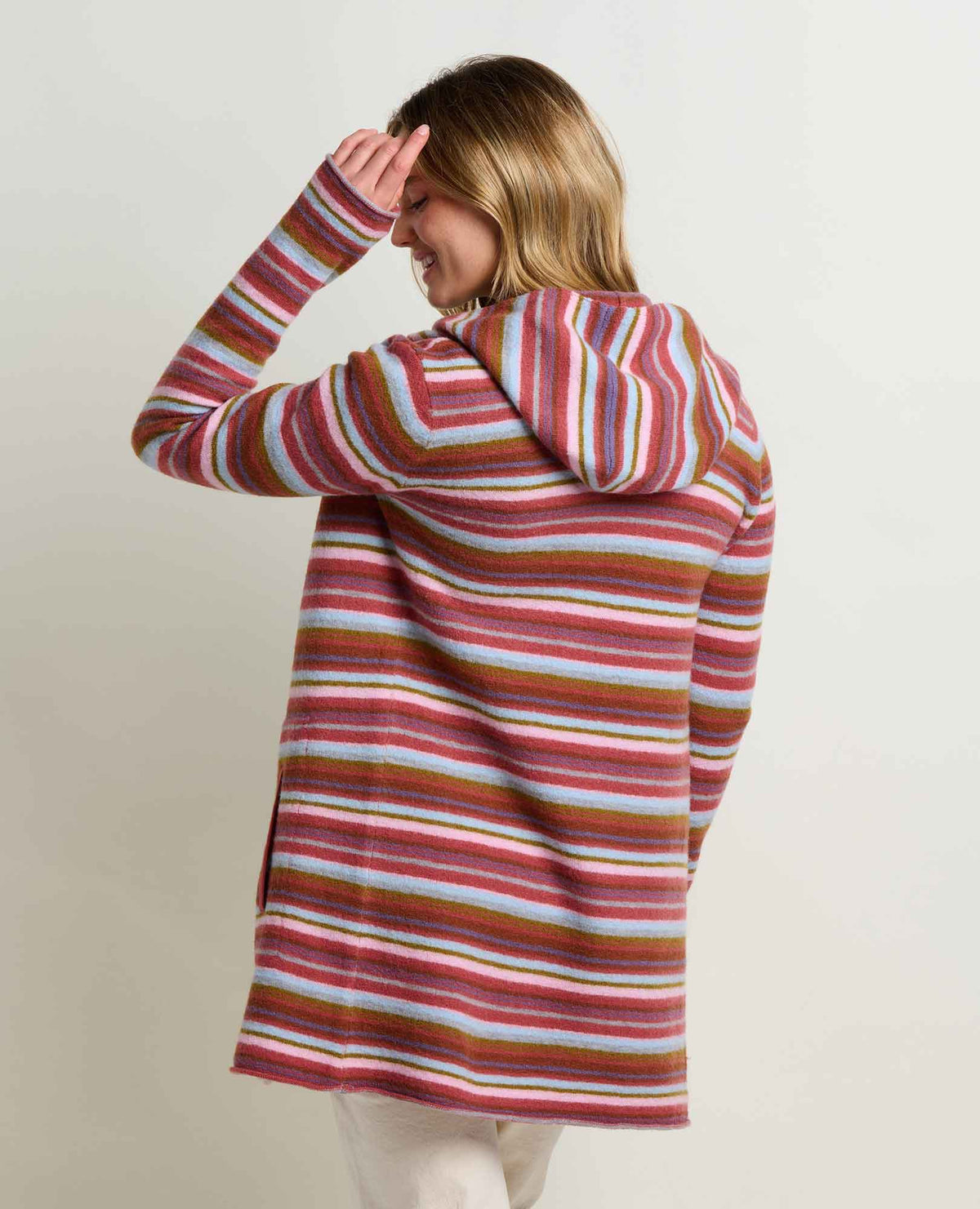 Toad&Co Heartfelt Merino Wool Open Front Cardigan Hoodie