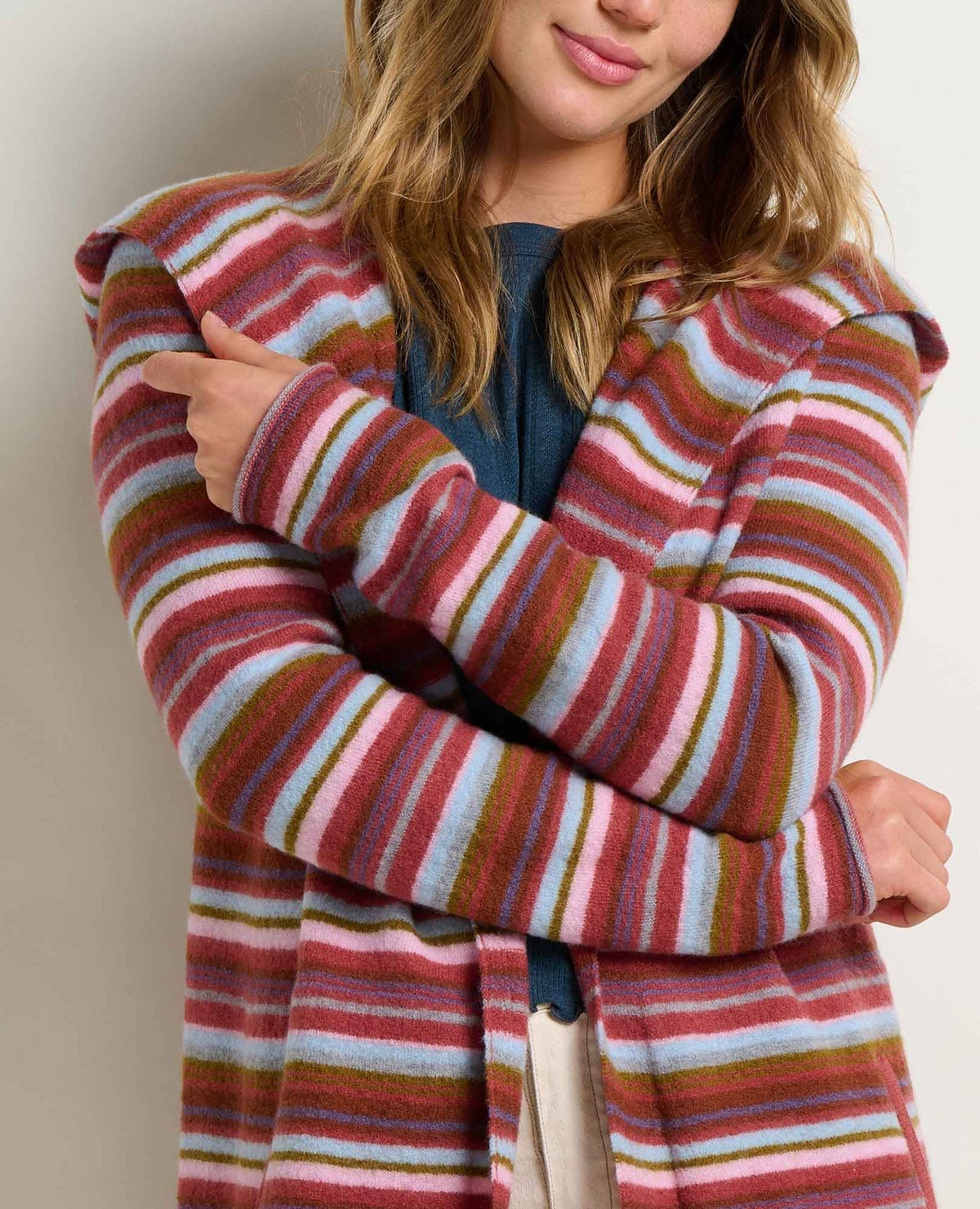 Toad&Co Heartfelt Merino Wool Open Front Cardigan Hoodie