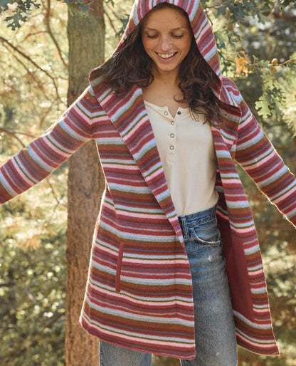 Toad&Co Heartfelt Merino Wool Open Front Cardigan Hoodie