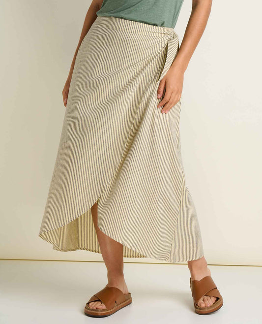 Toad&Co Taj Wrap Midi Skirt - Anti-Wrinkle Hemp & TENCEL™ Travel Skirt