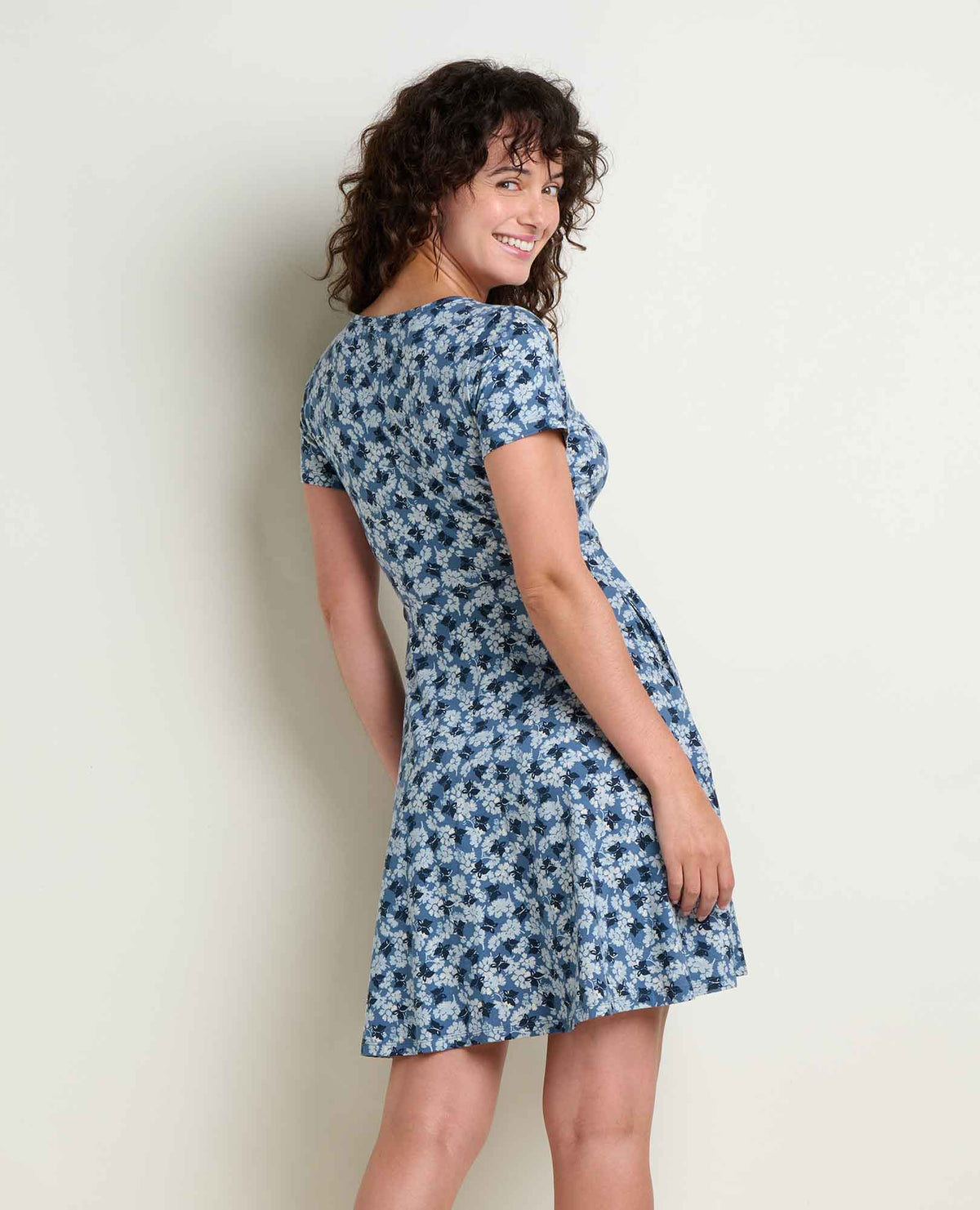 Toad&Co Freesia Wrap Dress - Organic Cotton V-Neck Wrap Dress with Pockets
