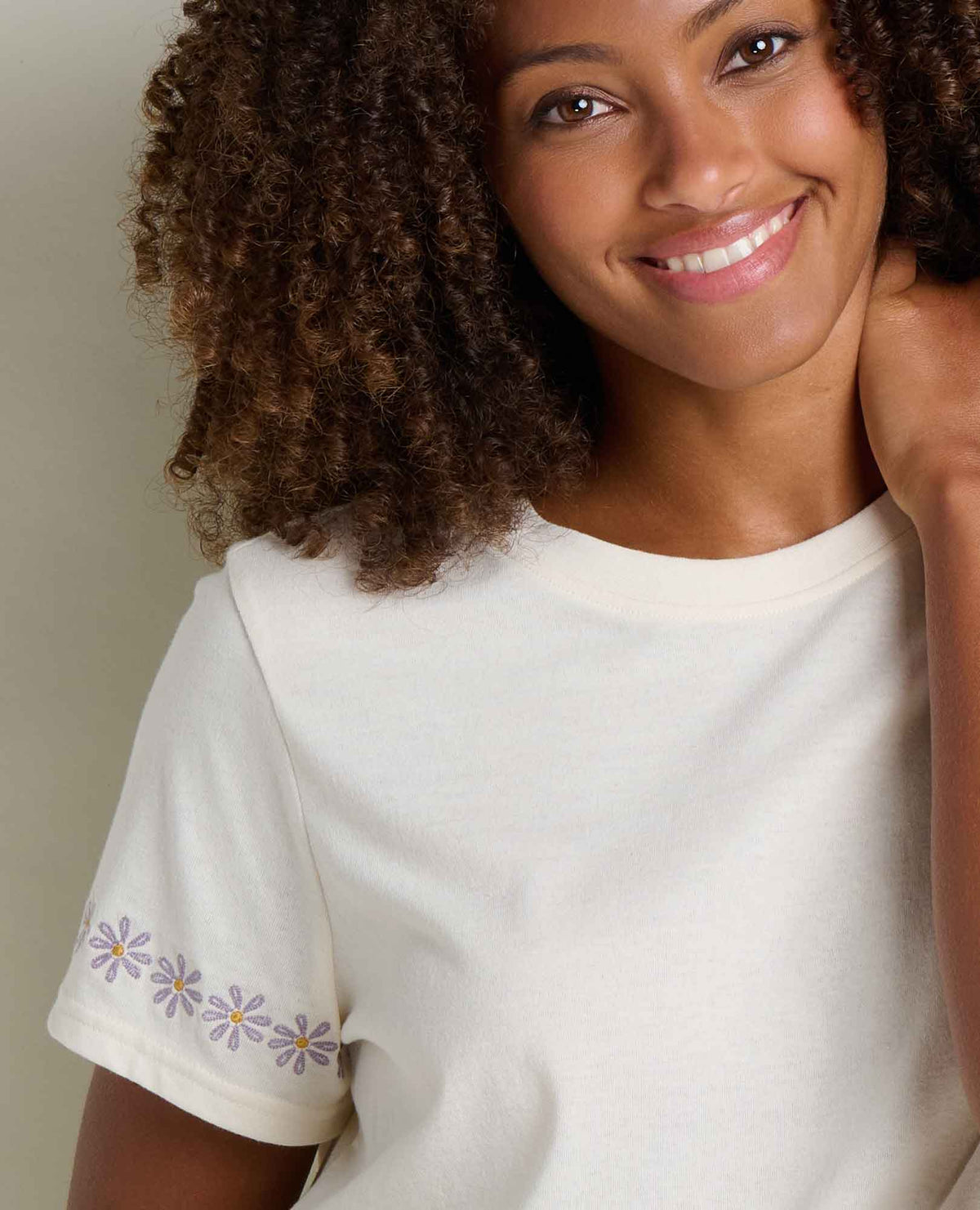 Toad&Co Women's Re-Form Embroidered Crew - Sustainable Recycled Cotton Tee