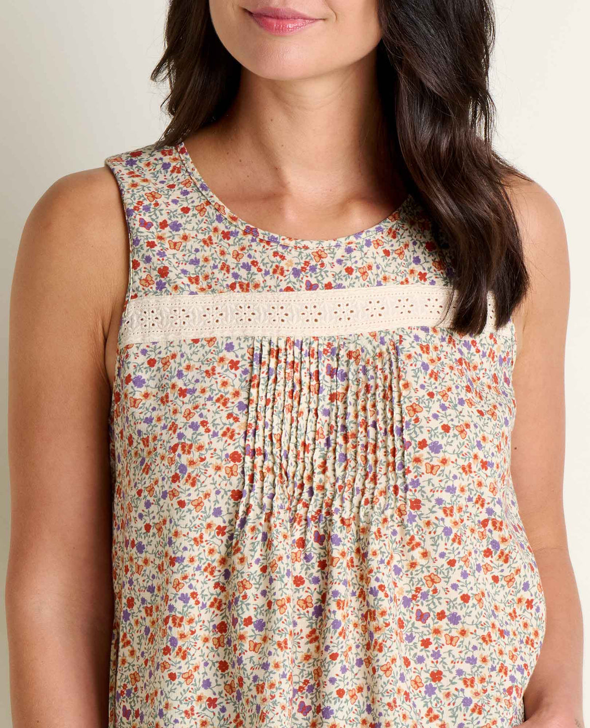 Toad&Co Manzana Pin Tuck Tank - 100% Organic Cotton Pintuck Tank Top