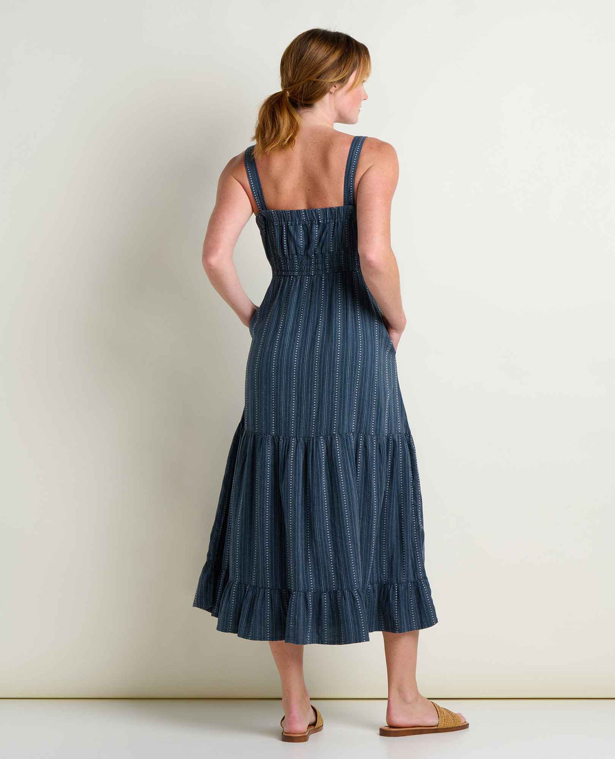 Toad&Co Taj Hemp Tiered Midi Dress - Sustainable Hemp & TENCEL™ Linen-Feel Dress
