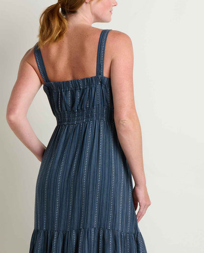Toad&Co Taj Hemp Tiered Midi Dress - Sustainable Hemp & TENCEL™ Linen-Feel Dress