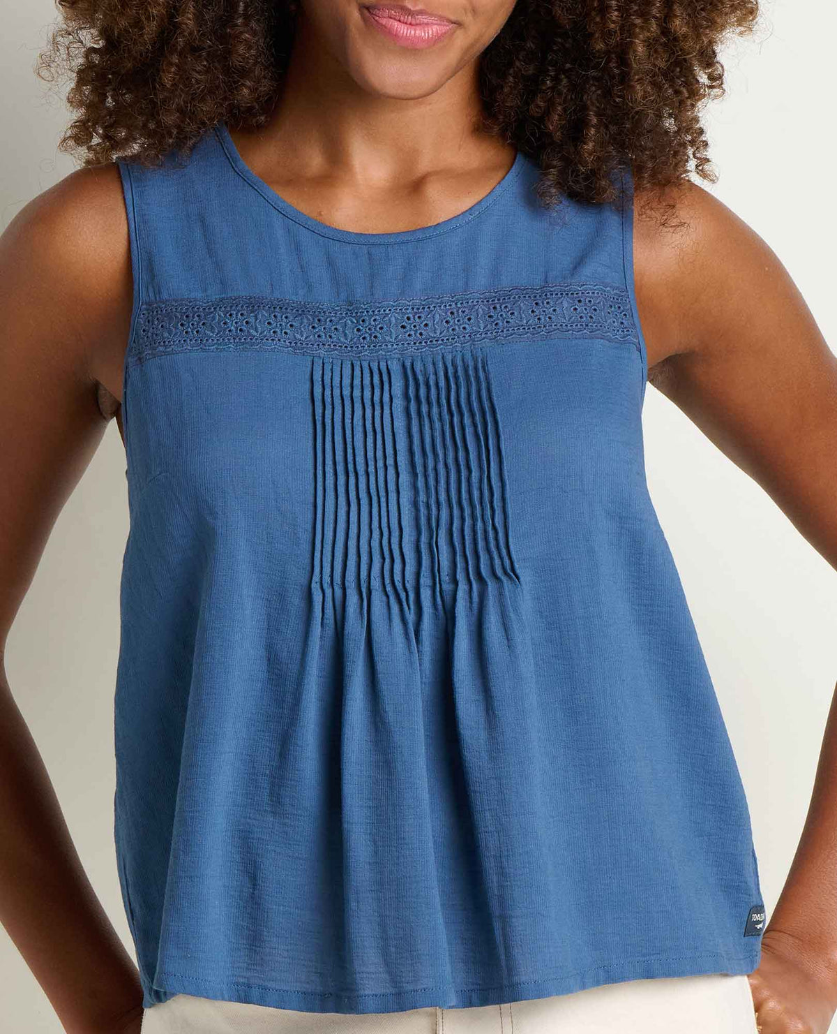 Toad&Co Manzana Pin Tuck Tank - 100% Organic Cotton Pintuck Tank Top