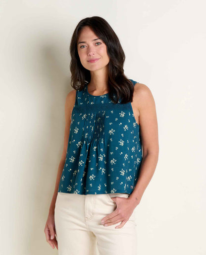 Toad&Co Manzana Pin Tuck Tank - 100% Organic Cotton Pintuck Tank Top