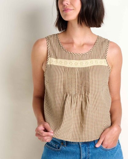 Toad&Co Manzana Pin Tuck Tank - 100% Organic Cotton Pintuck Tank Top