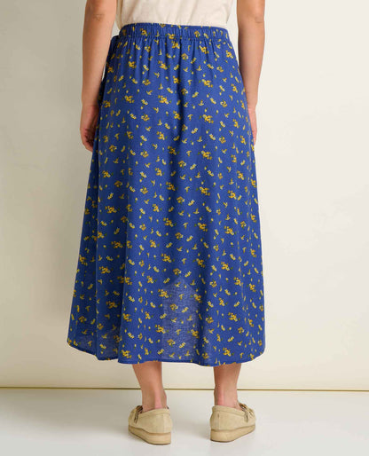 Toad&Co Taj Wrap Midi Skirt - Anti-Wrinkle Hemp & TENCEL™ Travel Skirt