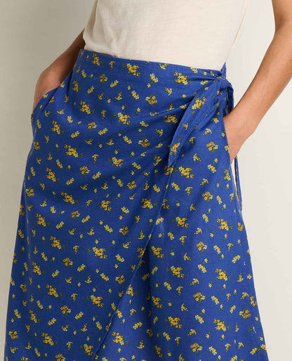 Toad&Co Taj Wrap Midi Skirt - Anti-Wrinkle Hemp & TENCEL™ Travel Skirt