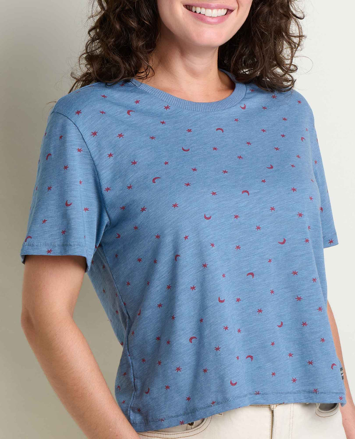 Toad&Co Women's Boundless Jersey Crew - Garment-Dyed Relaxed Fit Top